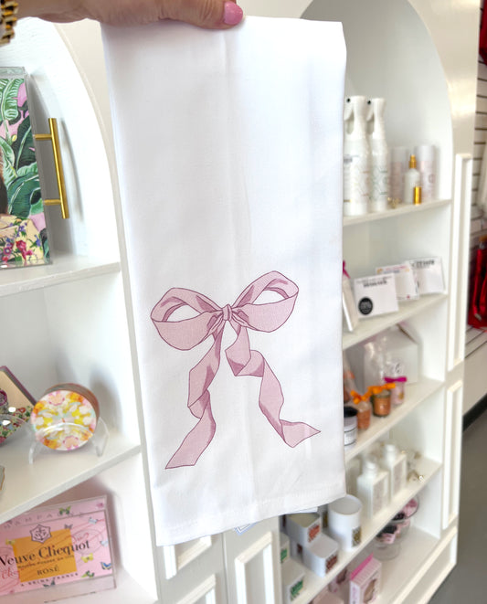 KITCHEN TOWEL BLUSH BOW