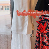LBK WHITE LACE MAXI DRESS