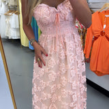PINK FLORAL ROMANTIC MAXI DRESS