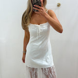 LBK WHITE LACE MAXI DRESS