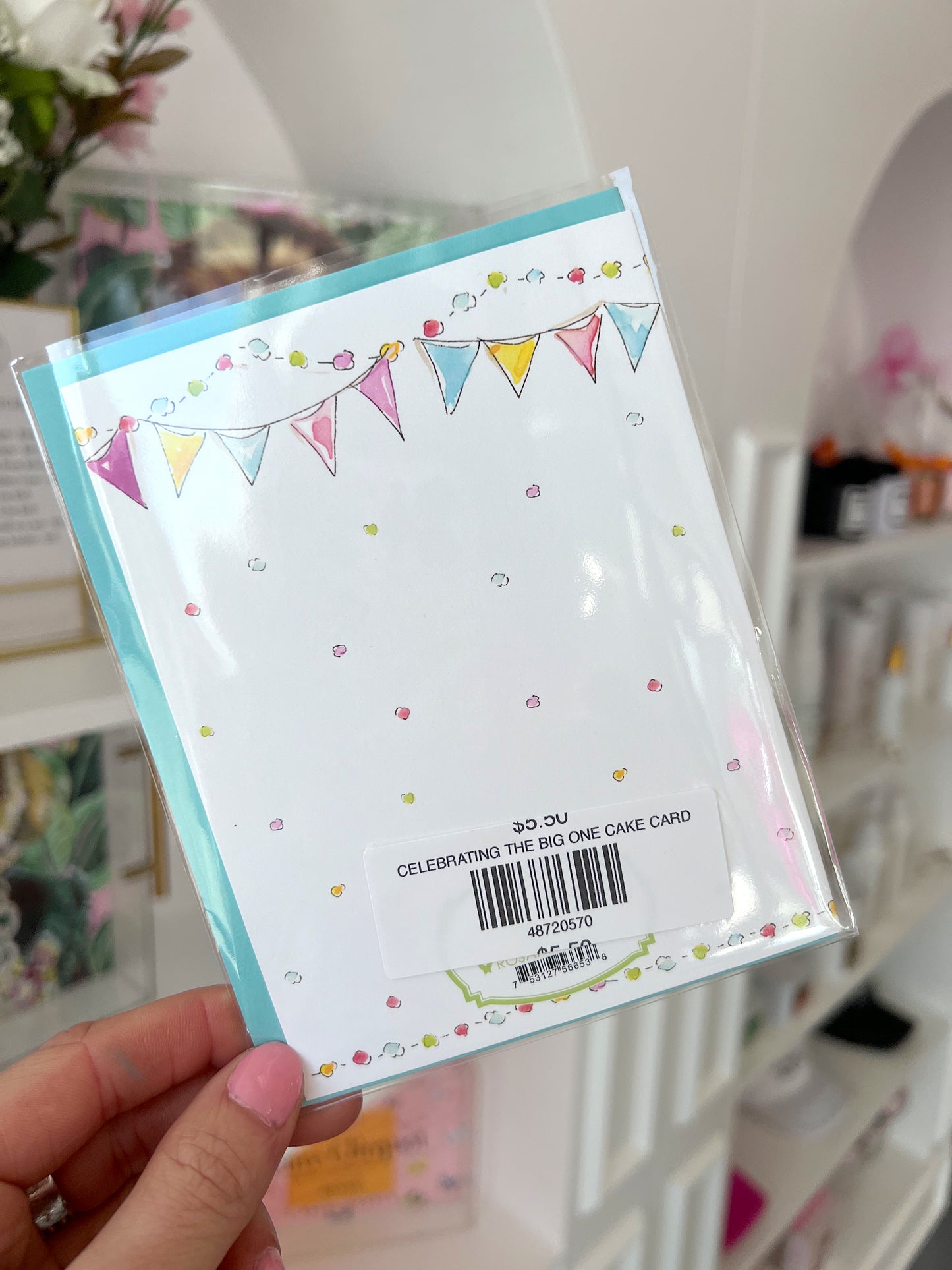 CELEBRATING THE BIG ONE CAKE CARD