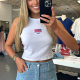 MICRO SEQUIN DENIM SHORTS