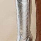 SILVER POINTED COWBOY TALL BOOTS