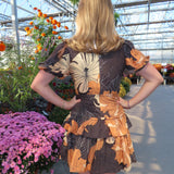 Floral Fitted Cutout Wast Mini Dress