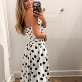 BLACK & WHITE POLKA DOT MAXI SET