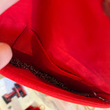 RED TEXAS TECH BEADED CROSSBODY