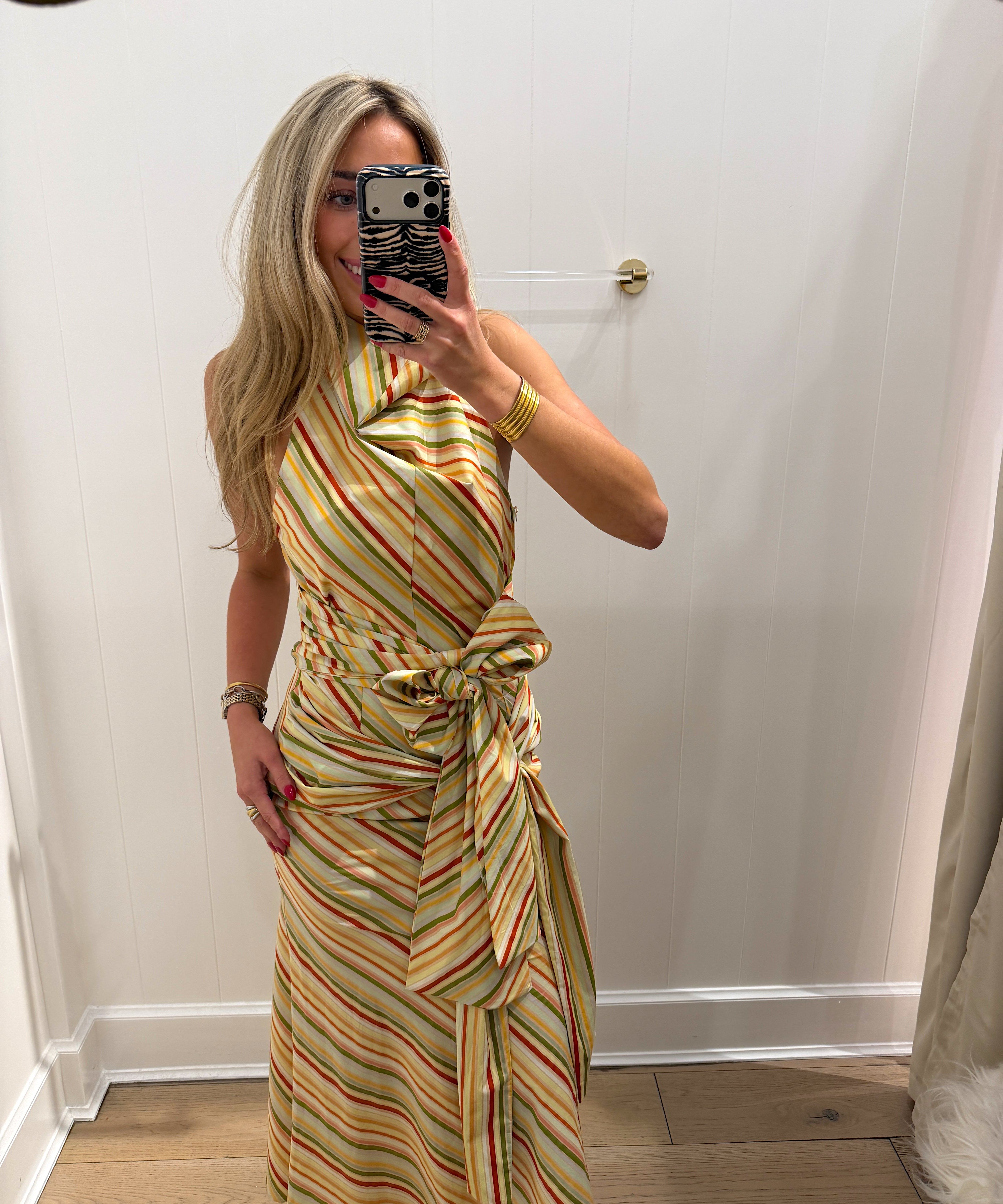 LBK MULTI STRIPED TANK & SKIRT SET