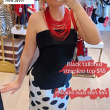 LBK WHITE POLKA DOT MAXI SKIRT