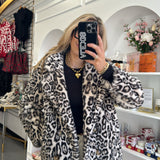 FAUX FUR LEOPARD COAT