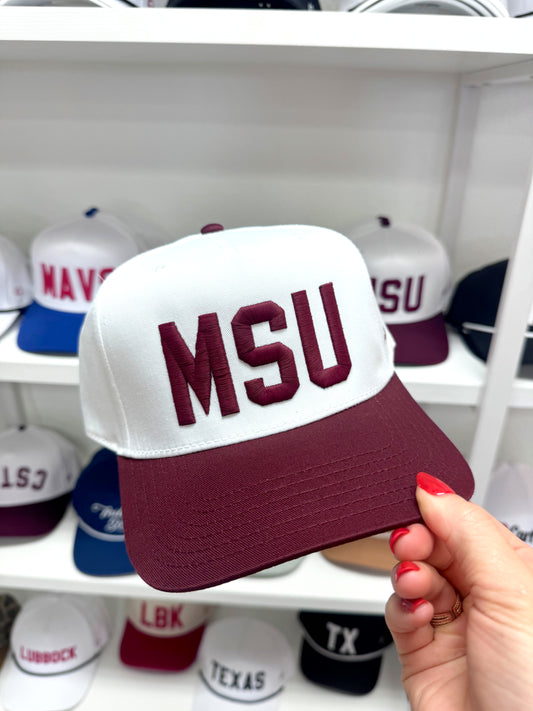 MSU MAROON VINTAGE HAT