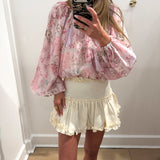 PINK FLORAL EISLEY BLOUSE