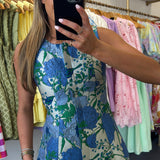 WILLA FLORAL MAIZE JACQUARED SLEEVELESS TOP