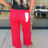 RED DENIM JEANS