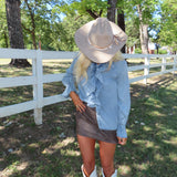 Brown Mini Skirt With Pockets