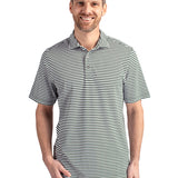 Hunter Green Cutter & Buck Stripe Mens Polo