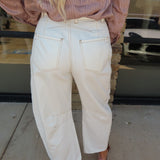 WHITE EMMY WIDE LEG PANTS