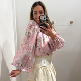 PINK FLORAL EISLEY BLOUSE