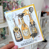 HAPPY GRADUATION GRAD BOTTLES CARD