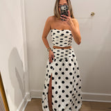 BLACK & WHITE POLKA DOT MAXI SET