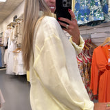 BUTTER YELLOW JADA LINEN TOP