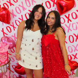 White Embellished Mini Dress