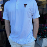 HORN LEGEND- WHITE TTU LOGO POLO