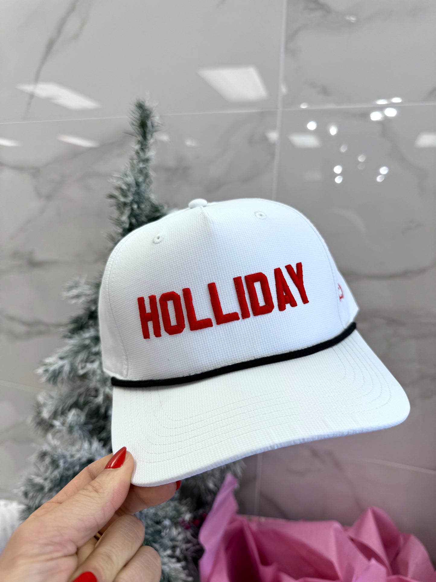 VINTAGE WHITE HOLLIDAY HAT