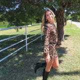 ANIMAL PRINT SEUEDE SET