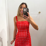RED HEARTTHROB MINI DRESS