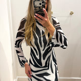 ZEBRA MINI LONGSLEEVE DRESS