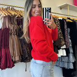 Red Julien Sweater Top