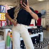 JBD CREAM HIGH RISE JEANS