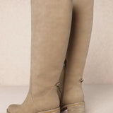 Juno Tall Suede Sand Boot