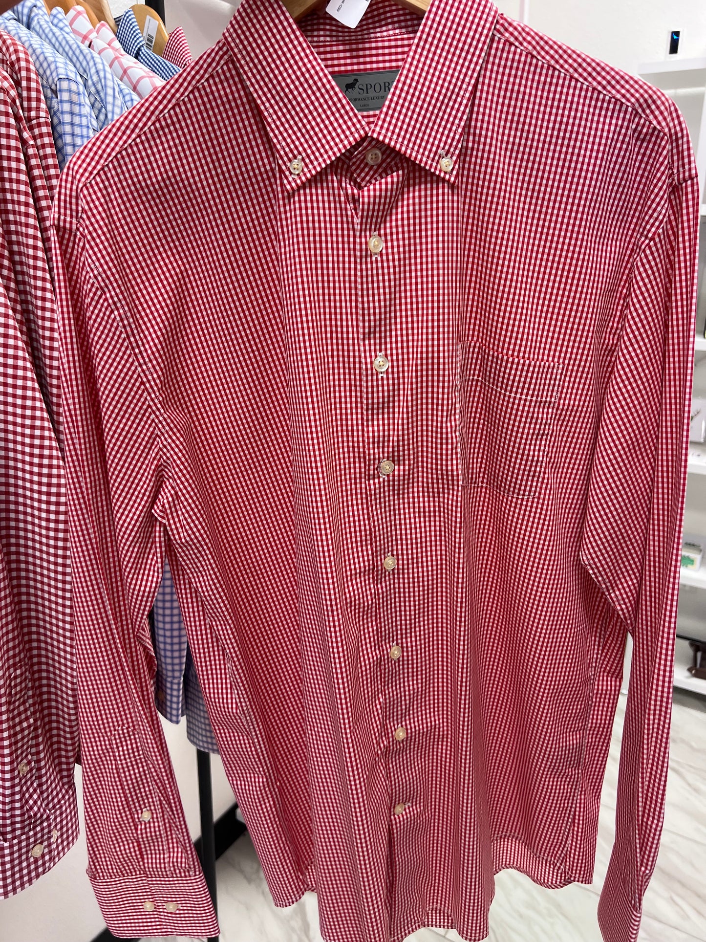 HORN LEGEND RED CHECKERED LONGSLEEVE BUTTON DOWN