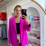 MAGENTA BLAZER TOP