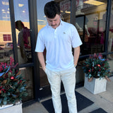 WHITE ROOST SOLID POLO - FIELDSTONE