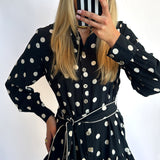 POLKA DOT PRISCILLA TIE DRESS