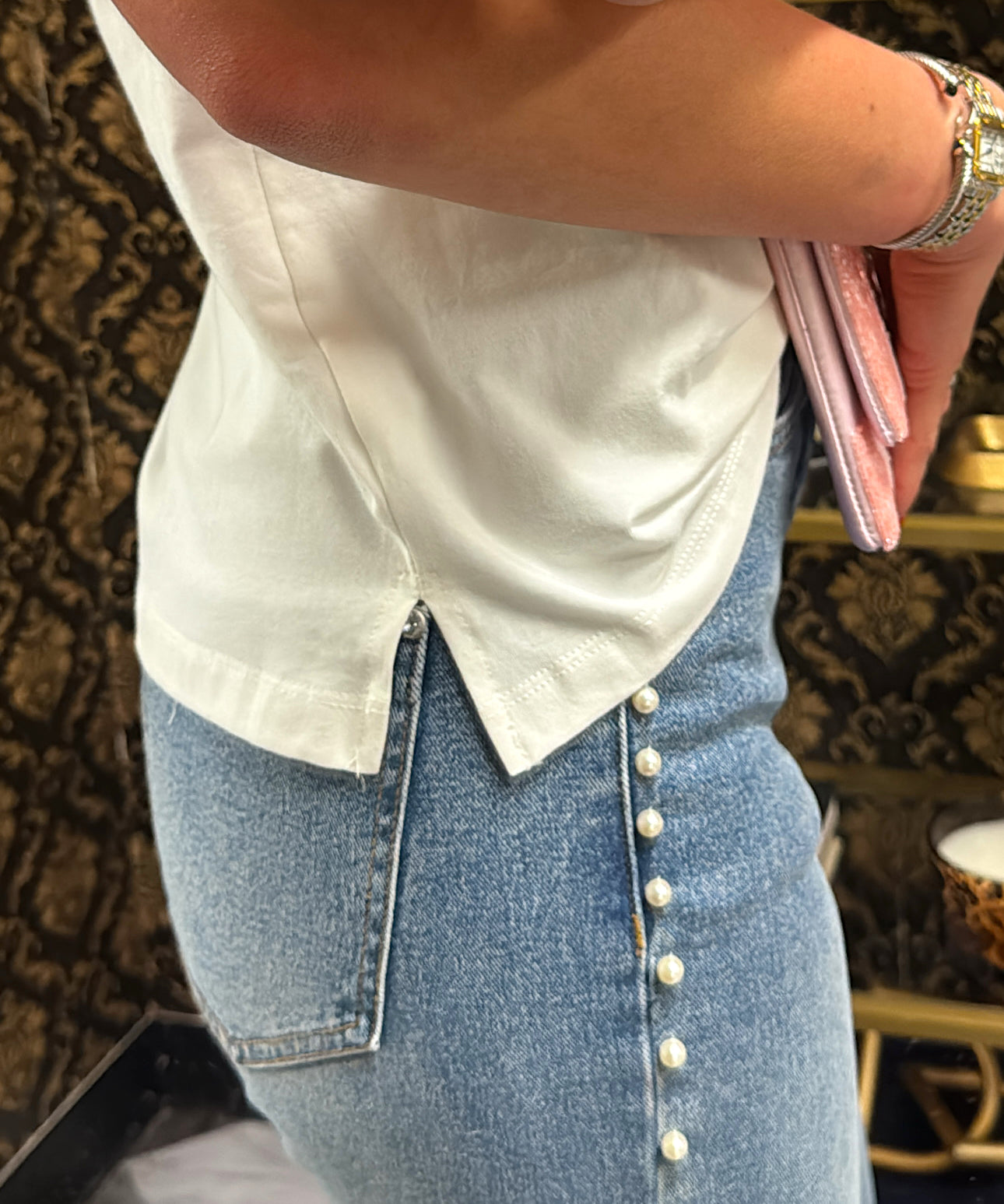 WHITE SHORT SLEEVE TOP