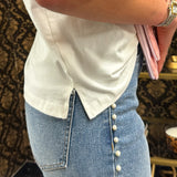 WHITE SHORT SLEEVE TOP