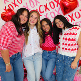 Heart Button Down Sweater Top