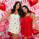 White Embellished Mini Dress