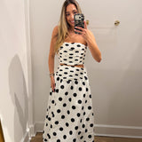 BLACK & WHITE POLKA DOT MAXI SET