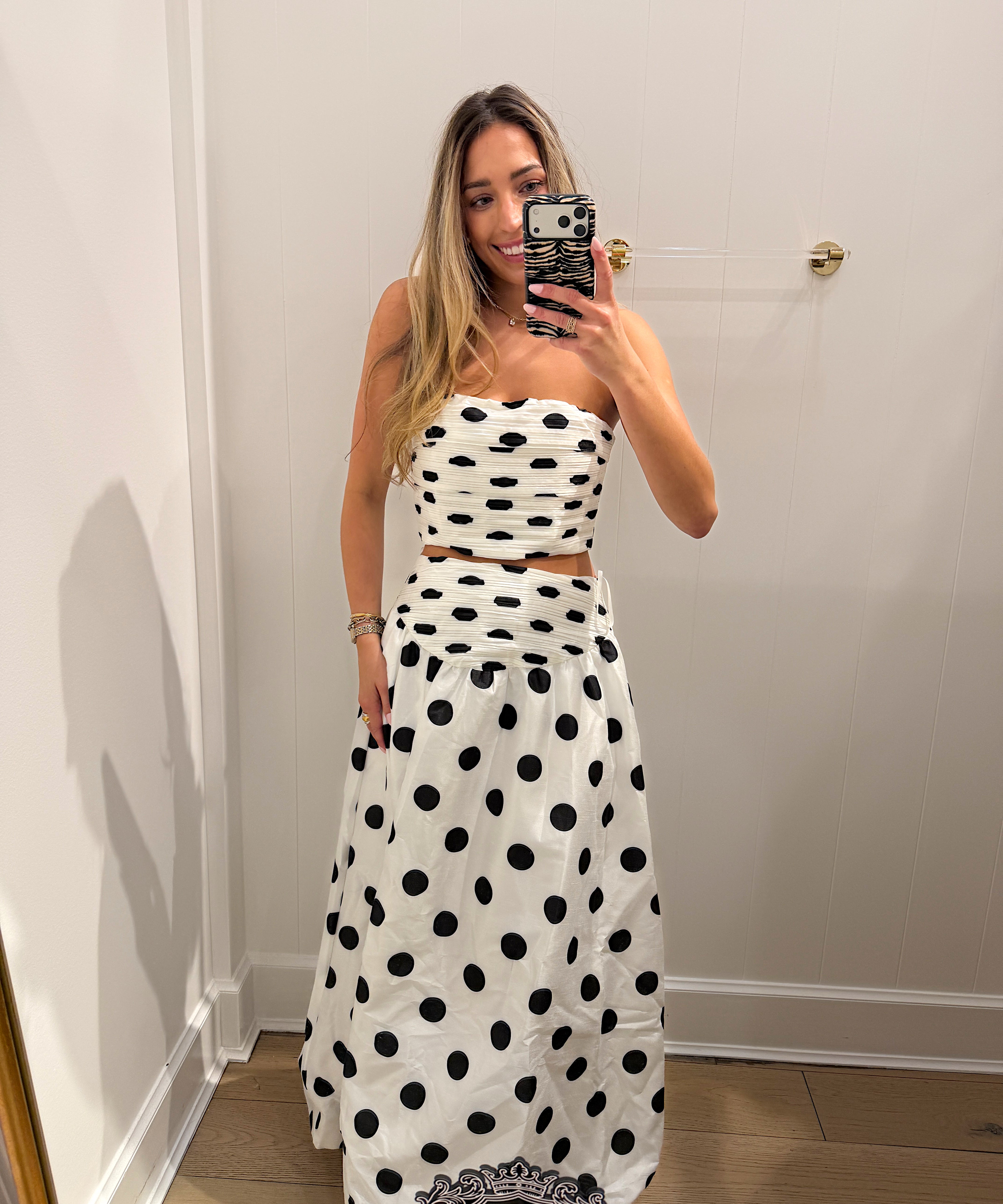 BLACK & WHITE POLKA DOT MAXI SET