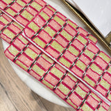 PINK & GREEN BEADED CLUTCH