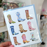 COLORFUL COWBOY BOOTS CARD