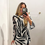 ZEBRA MINI LONGSLEEVE DRESS