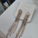 GOLD RHINESTONE DANGLE EARRINGS