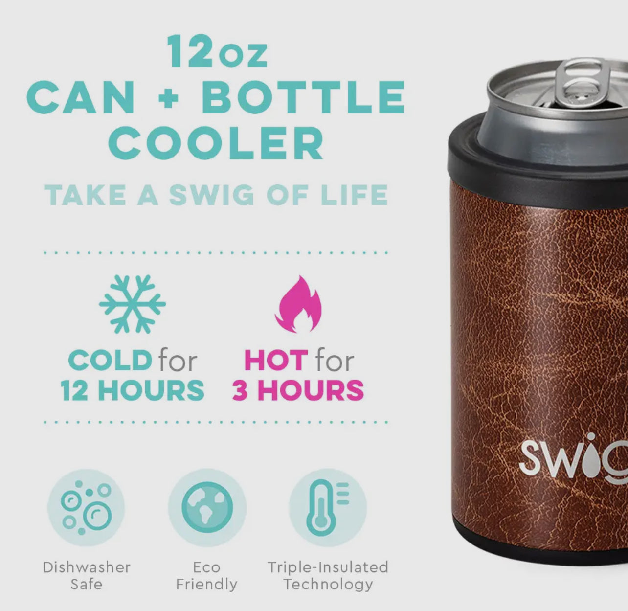 SWIG LEATHER CAN + BOTTLE COOLER