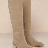 Juno Tall Suede Sand Boot