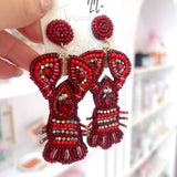 LOBSTER BEADED EARRINGS